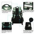 thumbnail image 4 of FORMRS Unisex Backpack Elementary School Travel Bookbag with Reflective Stripes, Light Green Camouflage Design, 4 of 7