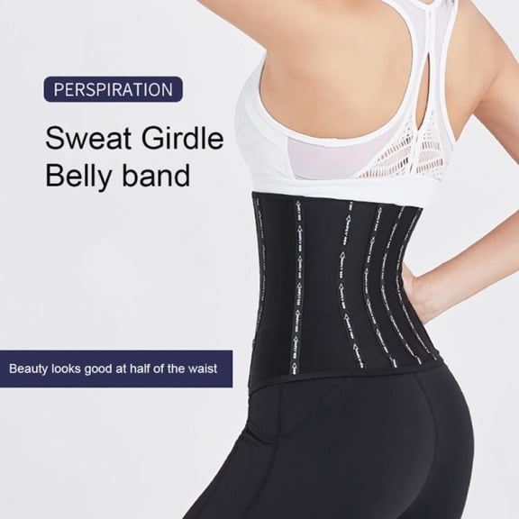 Prettyui Waist Trainer Women Waist Cincher Trimmer Back Support Sweat Crazier Slimming Body Shaper Silver Ion Material Belt-Sport