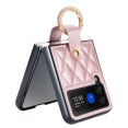 thumbnail image 6 of for Samsung Galaxy Z Flip 3 Case, Elegant PU Leather Case with Diamond Finger Ring & Ring Buckle, Shockproof Full Body Protection Fashionable Protective Cover for Samsung Galaxy Z Flip 3, Rosegold, 6 of 8