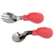 thumbnail image 1 of Juego de cuchara para niños, cuchara spork de silicona para entrenamiento de bebés, vajilla para niños de acero inoxidable 316, 1 of 5
