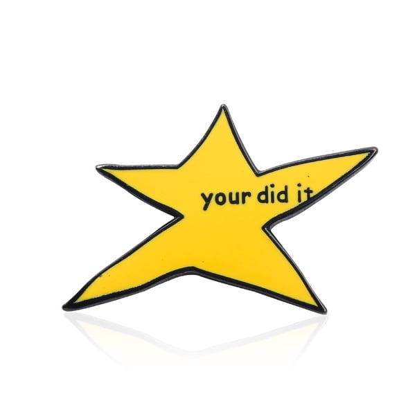 YANONELRY Funny Your Did It Meme Pin Brooch - Fashion Enamel Star Lapel Pins - For Women Badge Backpack Clothing Jewelry Friends Gifts