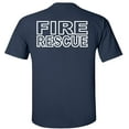 thumbnail image 2 of Fair Game Fire Rescue T-Shirt, Firefighter Graphic Tee-Navy-M, 2 of 4