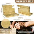 thumbnail image 3 of Nightstand Organizer Built in 4 Wireless Charger for Two Phones, Bamboo Phone Docking Station Compatible with iPhone,Samsung,iWatch,Airpod,Valet Tray Gift for Men, 3 of 9