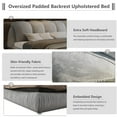 thumbnail image 6 of Soft Queen Bed Frame With Headboard,Upholstered Platform Bed Frame With Oversized Padded Backrest And Solid Wood Frame For Bedroom,Apartment Room,Green, 6 of 9
