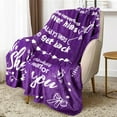 thumbnail image 4 of Get Well Blankets for Women, Get Well Soon Gifts After Surgery Cancer Survivors Comfort Gifts for Family Friend Coworkers Inspirational Sympathy Gifts, Soft Comfort Throw Blankets Purple Dark, 4 of 7