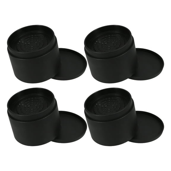 Black Adjustable Height Bed Risers with NonSlip Rubber Design for Home Use Heavy Duty Furniture