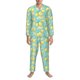 thumbnail image 3 of Fotbe Yellow Lemon Pijama de Hombre con Estampado de Manga Larga, Conjunto de 2 Piezas, Ropa de Dormir Suave y Cómoda con Bolsillos-Large, 3 of 7