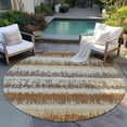 thumbnail image 6 of Addison Rugs Chantille Indoor/Outdoor Transitional Stripes Mocha Washable Round Rug, 8' x 8', 6 of 6