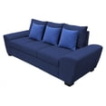 thumbnail image 3 of Sofa El Bazar Store Islandia Lino Azul marino 3 plazas Modular Moderno Sala, 3 of 4