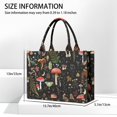 thumbnail image 3 of Large Capacity Tote Bag,Colorful Mushroom Leaf Black Pattern Handbag Fashion Luxury Tote Bag,15.7"x13"x 5.1" Inches,Laptop Compatible, 3 of 6