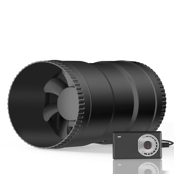 Ventilador de conducto de refuerzo en línea Hon&Guan de 6 pulgadas y 345 CFM con controlador