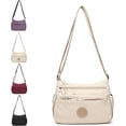 thumbnail image 1 of Solid Color Fashionable Multi-pocket Zipper Crossbody Bag, Women’s Roomy Everyday Handbag for Daily Use, 1 of 8