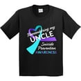 thumbnail image 3 of Inktastic Remembering My Uncle Suicide Prevention Awareness Youth T-Shirt, 3 of 5