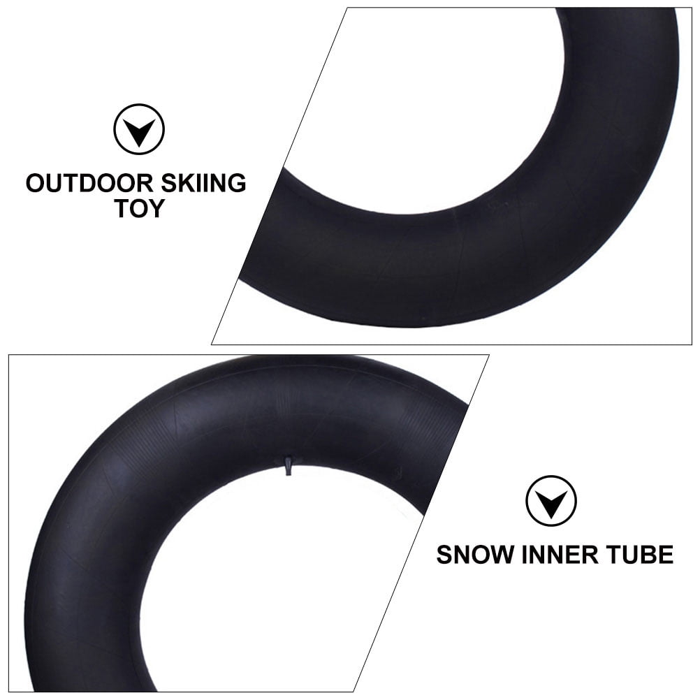 FOMIYES Inflatable Black Snow Inner Tube Thickened Durable Outdoor Sledding Float with Fast Inflation Valve