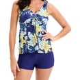 thumbnail image 1 of Conjunto de bikini sólido de contraste de pecho alto cómodo para mujer Conjuntos de traje de baño de una pieza OAVQHLG3B Store lin121212, 1 of 4