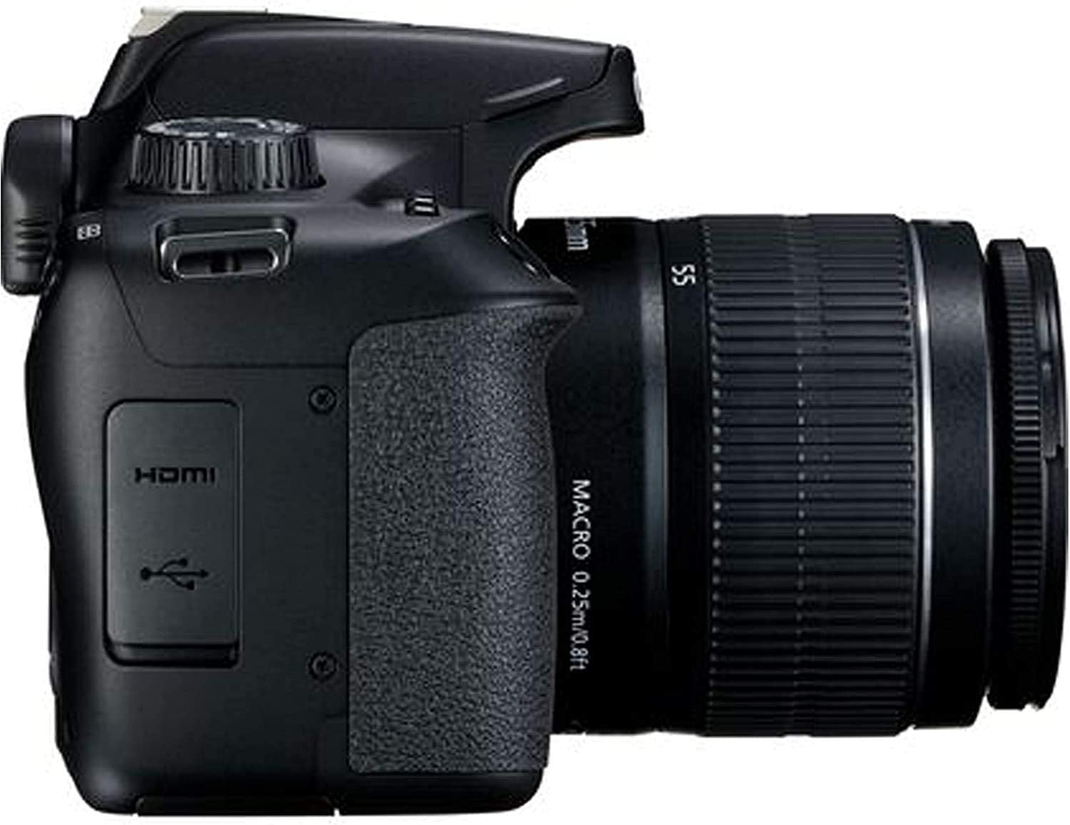 Canon EOS 4000D DSLR Camera w/Canon EF-S 18-55mm F/3.5-5.6 III Zoom Lens + Case + 32GB SD Card+ More+ TopKnotch Cloth (International Model)
