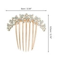 thumbnail image 2 of Unique Bargains 1 Pc Women's Butterfly Rhinestones Side Comb for Parties White Alloy, 2 of 4