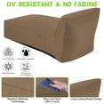 thumbnail image 5 of Outdoor Chaise Lounge Chair, Sunbed UV Resistant Sofa Couch Patio Furniture Waterproof Outside Sunlounge Reclining Sunbathing Bed Comfy Single Chaise Daybed for Garden, Pool, Beach, Beige, 5 of 7