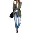 thumbnail image 4 of Women'S Long Sleeve Open Front Cardigan Chunky Knit Draped Sweaters Outwear Army Green M, 4 of 9