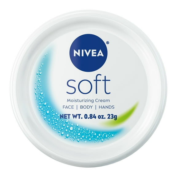 NIVEA Soft Refreshingly Soft Moisturizing Cream for Face, Body and Hands, Jojoba Oil, 0.84 oz