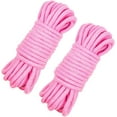 thumbnail image 1 of 2 Pcs Soft Cotton Rope Cord,10 M/33 Feet 8 MM All Purpose Cotton Rope Craft Rope Thick Cotton Rope for Multiple Sports (Pink)by Torubia, 1 of 7