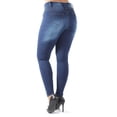 thumbnail image 3 of Fashion2Love Women's Juniors Colombian Design Butt Lift Push Up Mid Waist Skinny Jeans, 3 of 9