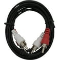 GE 6 ft. Stereo RCA Audio Cable, Red White Plugs, Black, 33571