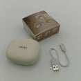 thumbnail image 5 of AICKC Earphones Wireless Earphones with LED Display Charging Case, Beige, 5 of 5