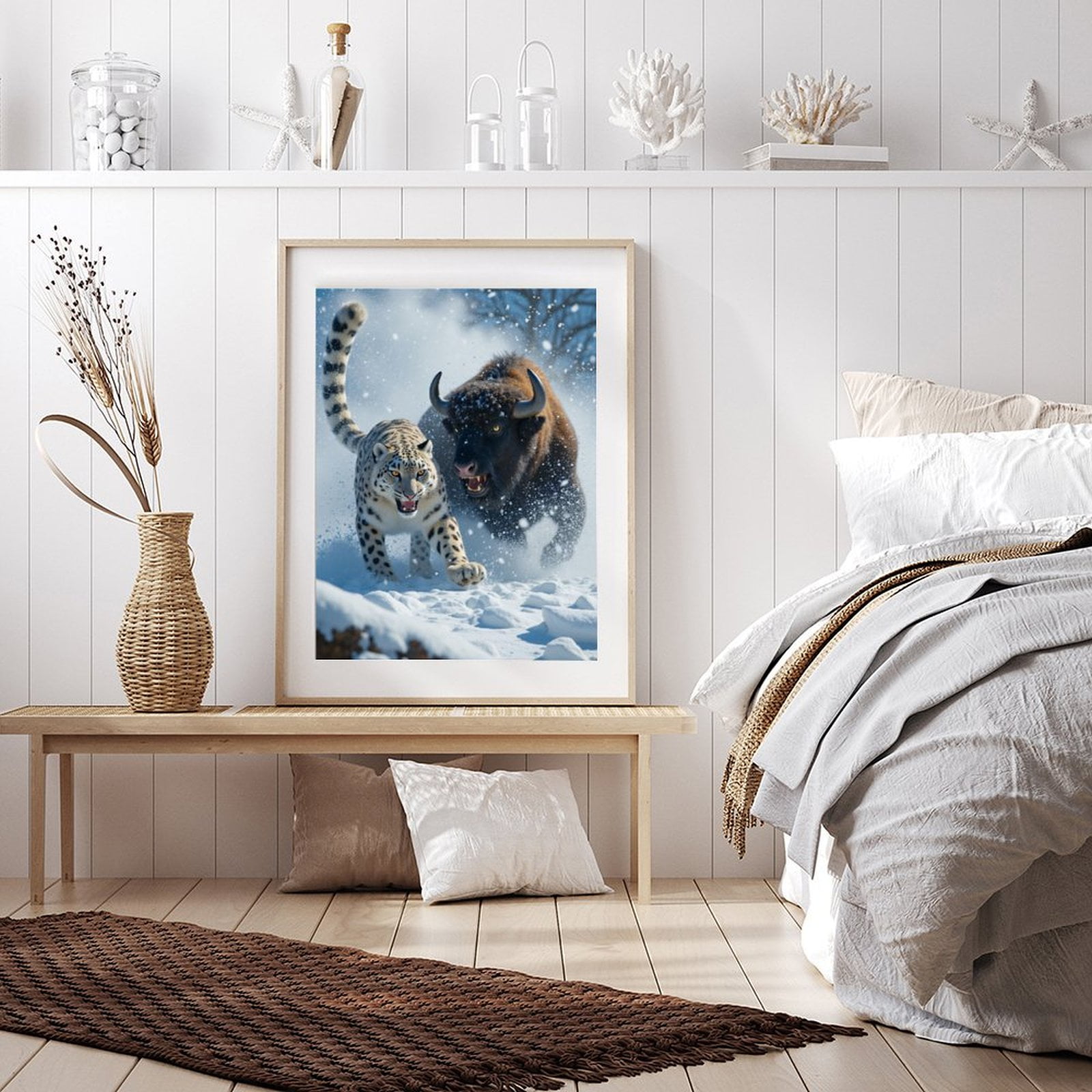 Diamond Art Kits for Adults - 5d Winter Wildlife Pursuit Diamond Painting for Adults, Diamond Art for Adults Beginners, Diamond Painting Kits for Adults for Home Wall Decor