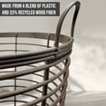thumbnail image 4 of PRISP Oaka Home Storage Basket - Decorative Multipurpose Bin with Handles for Throw Blankets, Laundry, Toys and Organization in Living Room, Bedroom and Bathroom, 4 of 9