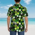thumbnail image 4 of Disketp Hawaiian Shirts for Men,Soccer1 Print Mens Casual Short Sleeve Button Down Shirts Beach Shirt, 4 of 7