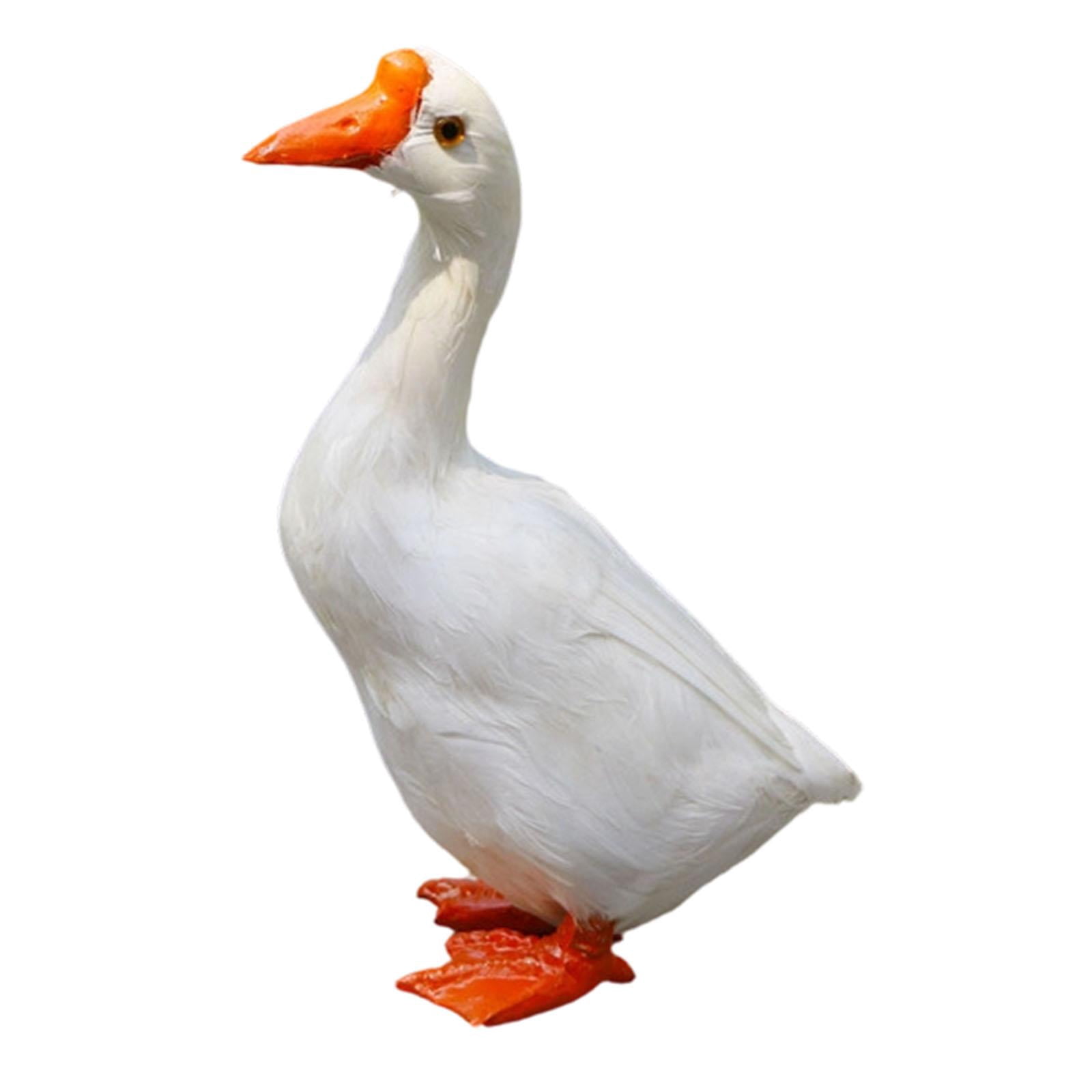 Aymzbd Goose Garden Statue Realistic Ornament Sculpture for Patio Living Room Porch 20cm