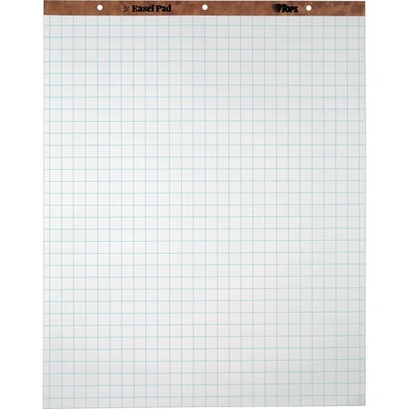 TOPS 1" Grid Square Easel Pads, 27" x 34" Sheets, Perforated, 50 Sheets