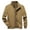 Khaki, variant on WREESH Fashion Jacket Men'S Casual Sports Daily Outdoor Stand Collar Long Sleeve Jacket Olive Green