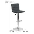 thumbnail image 5 of Flash Furniture Vincent Modern Adjustable Height Barstool with Footrest, 35-44"H, Gray/Chrome, 5 of 13