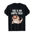 thumbnail image 1 of T-Shirt Décontracté pour Hommes 220g 100 % / Ceci Est Mon Visage Heureux Mignon Dragon Barbu Reptile Graphique, Manches Courtes, Col Rond, Tenue Décontractée pour Tous, 1 of 5