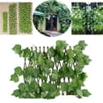 thumbnail image 3 of Retractable Garden Fence with Artificial Plant Outdoor Garden Backyard Decor Grape Leaves, 3 of 8