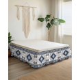 thumbnail image 2 of Blue Beige Boho Wrap Around Bed Skirts for King Bed 18" Drop,Bed Skirt with Adjustable Elastic Belt Dust Ruffle Bed Valance for Bedroom Hotel Luxury Vintage Ethnic Tribal Southwestern Bed Frame Cover, 2 of 7