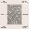 thumbnail image 3 of JONATHAN Y MERCER SHAG 3 x 5 Area Rug, Mercer Plush Tassel Moroccan Geometric Trellis - Gray/Ivory, MCR101C-3, 3 of 4