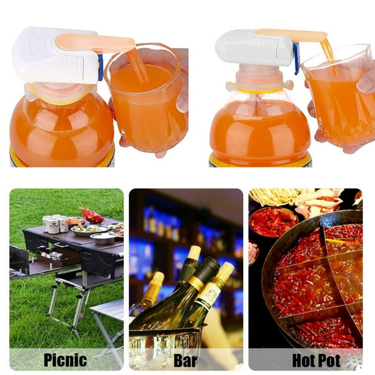 Milk Dispenser For Fridge Gallon,Juice Dispenser,Liquid  Dispenser For Drinks,Juice Pump,Hands-Free,Can Prevent Milk And Beer From  Overflowing,Suitable For Outdoor And Home Kitchens: Iced Beverage Dispensers