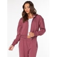 thumbnail image 4 of Celebrity Pink Women's and Women's Plus Zip Front Fleece Hoodie Sweatshirt, Sizes XS-4X, 4 of 8
