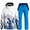 Blue, variant on Women Winter Ski Suit Set Windproof Thickened Waterproof Hooded Jacket and Pants Snowboarding Casual Outdoor Sports Skiing Warm Insulated Snow Gear