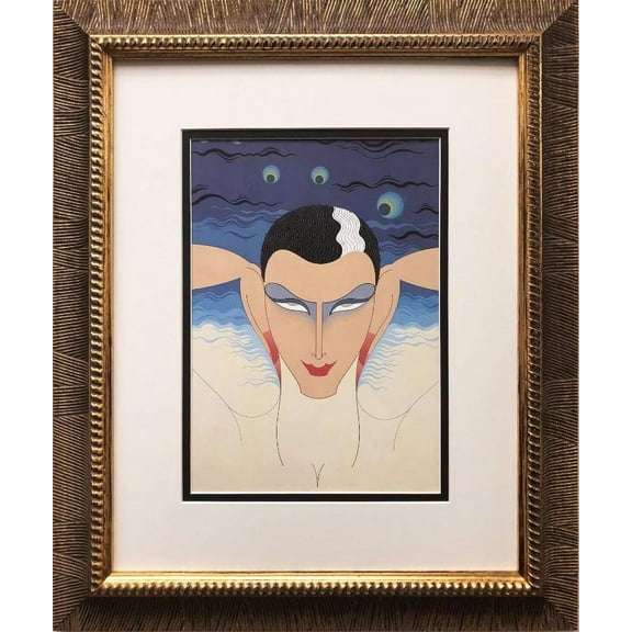 Erte "Mystere" CUSTOM FRAMED Print Generic