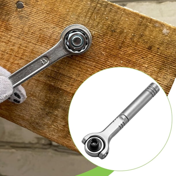 Llave de carraca de rendimiento, robusta, compacta, versátil, con agarre cómodo, resistente al agua y ligera, ajustable con 60 dientes.