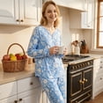 thumbnail image 5 of Loritta Secret 2 Pieces Womens Pajamas Sets Comfy Printed Loungewear Sets Woman with Pockets,S-2XL, 5 of 7