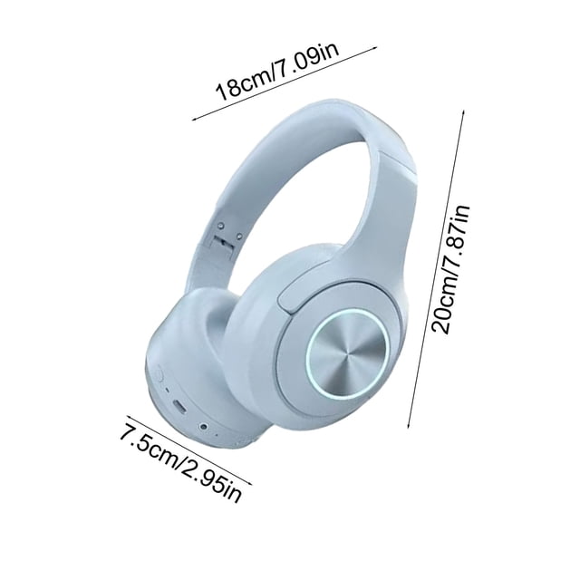 Herunwer Foldable Soft Headband Bluetooth Headphones, Low Latency with High Battery for Sports and Gaming