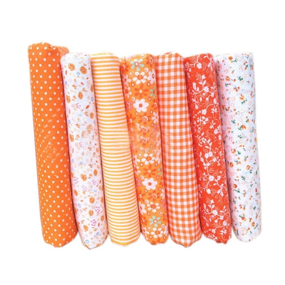 7pcs Cotton Cloth Textile Craft Fabric Bundle Patchwork Fabric DIY Sewing Quilting Floral Pattern