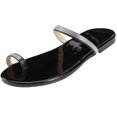 thumbnail image 2 of Mujeres Glitter Bling Fancy Slide Flat Low Wedge Casual Moda Sandalias Zapatos Wmkox8yii hj789, 2 of 9