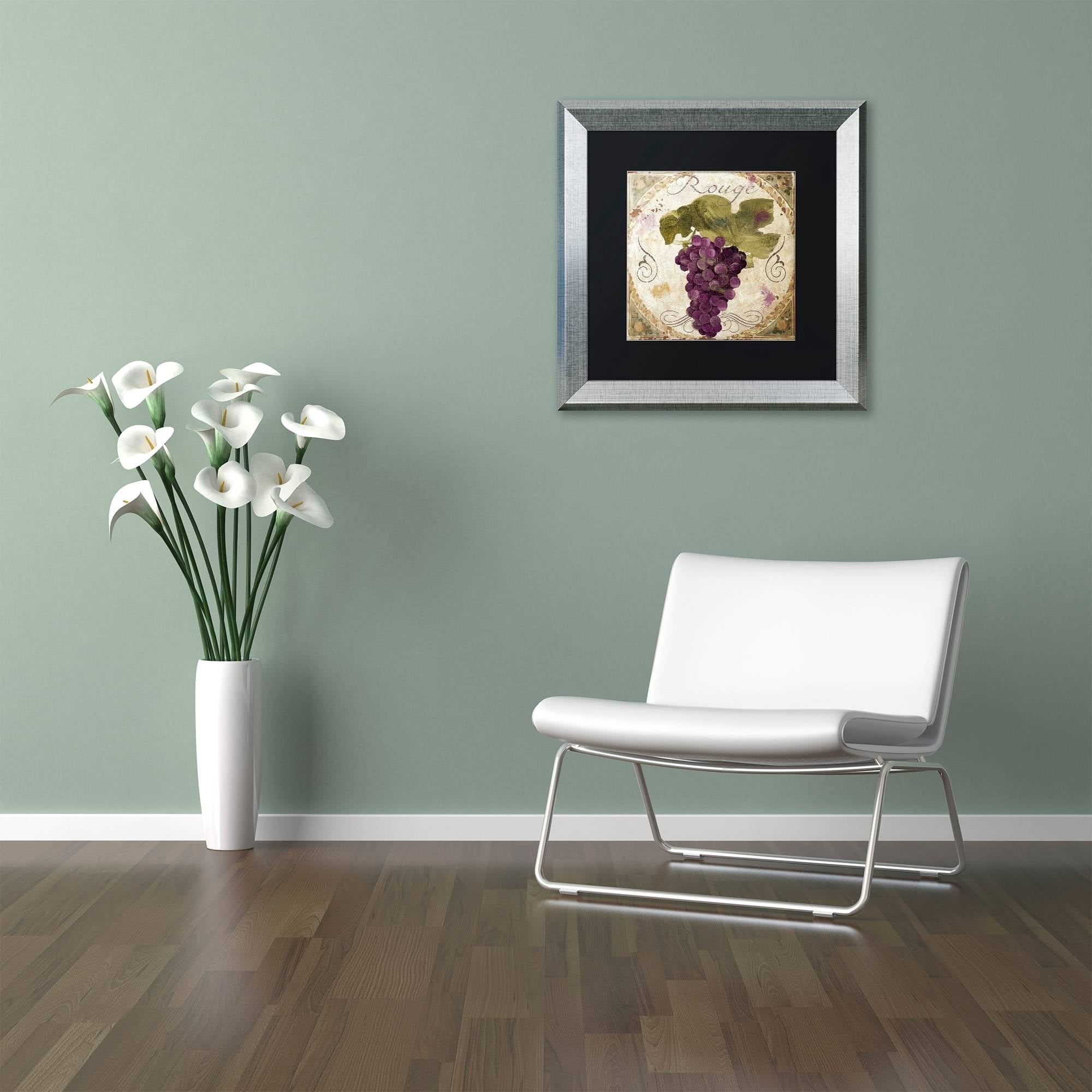 Trademark Fine Art "Tuscany Table Rouge" Canvas Art by Color Bakery Black Matte, Silver Frame