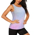 thumbnail image 2 of Fotbe Rainbow Blusas Sin Mangas para Mujer – Estilo Casual, Corte Suelto, Slim-Fit, Cuello Redondo Deportivo, Tops de Verano para Gimnasio y Yoga-X-Large, 2 of 7